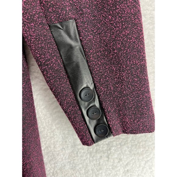 Mary Mcfadden Collection Womens Suit Jacket Blazer Purple Heathered Pockets 10 - Picture 8 of 9